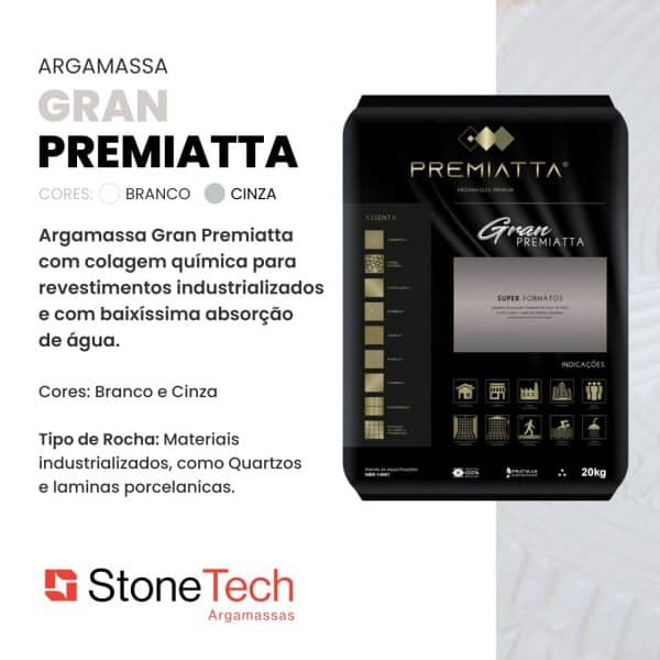 Argamassa Gran Premiatta ACIII Cinza 20 kg - Image 2