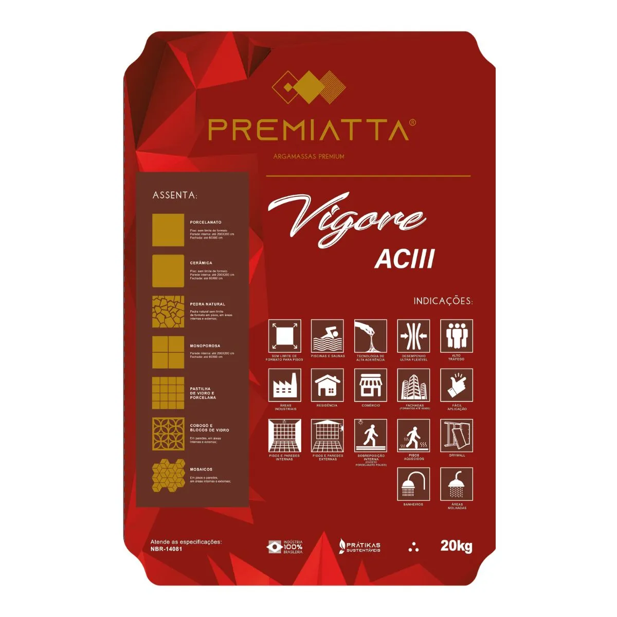 Argamassa Vigore Premiatta Ac3