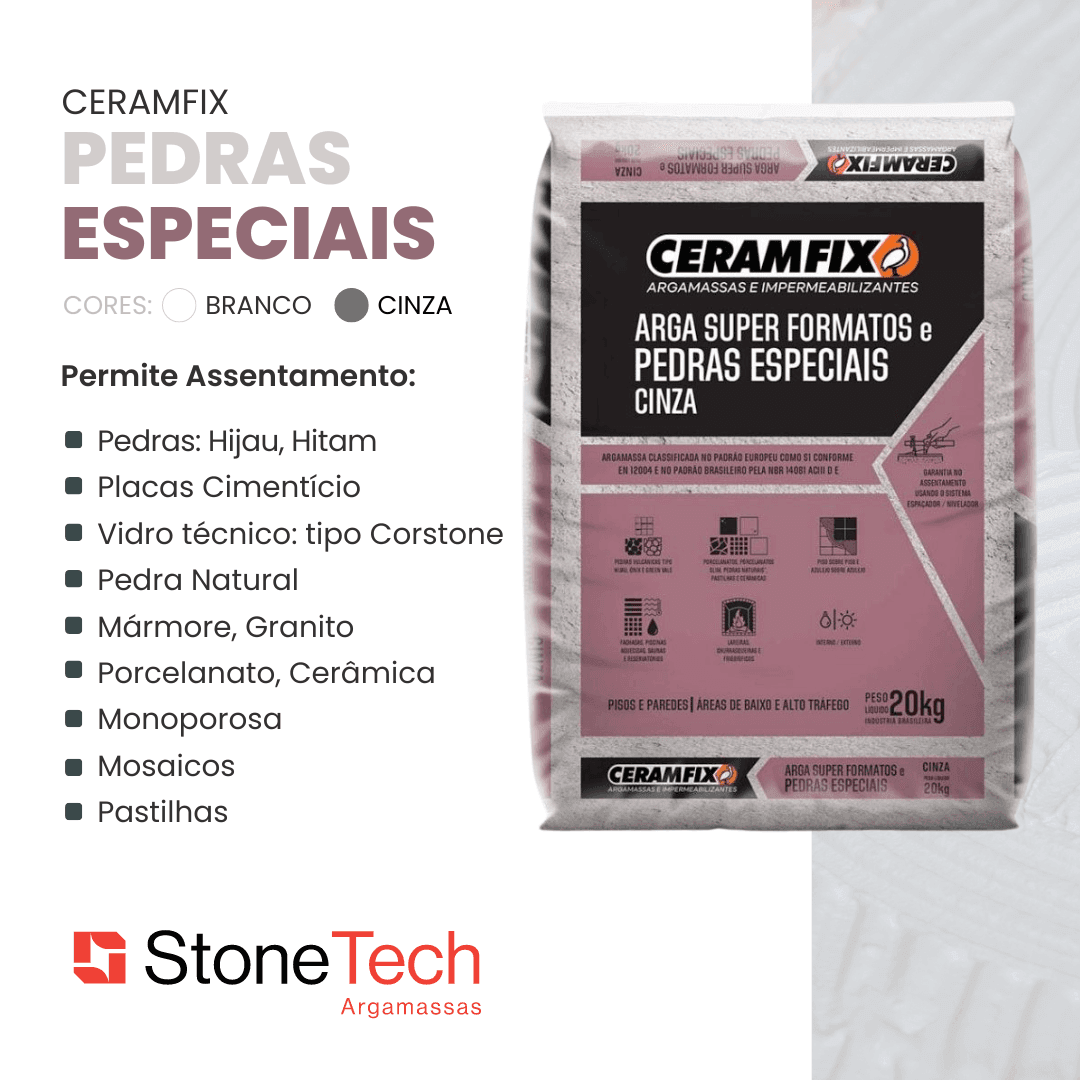 Argamassa Ceramfix Super Formatos e Pedras Especiais 20kg - Imagem 2