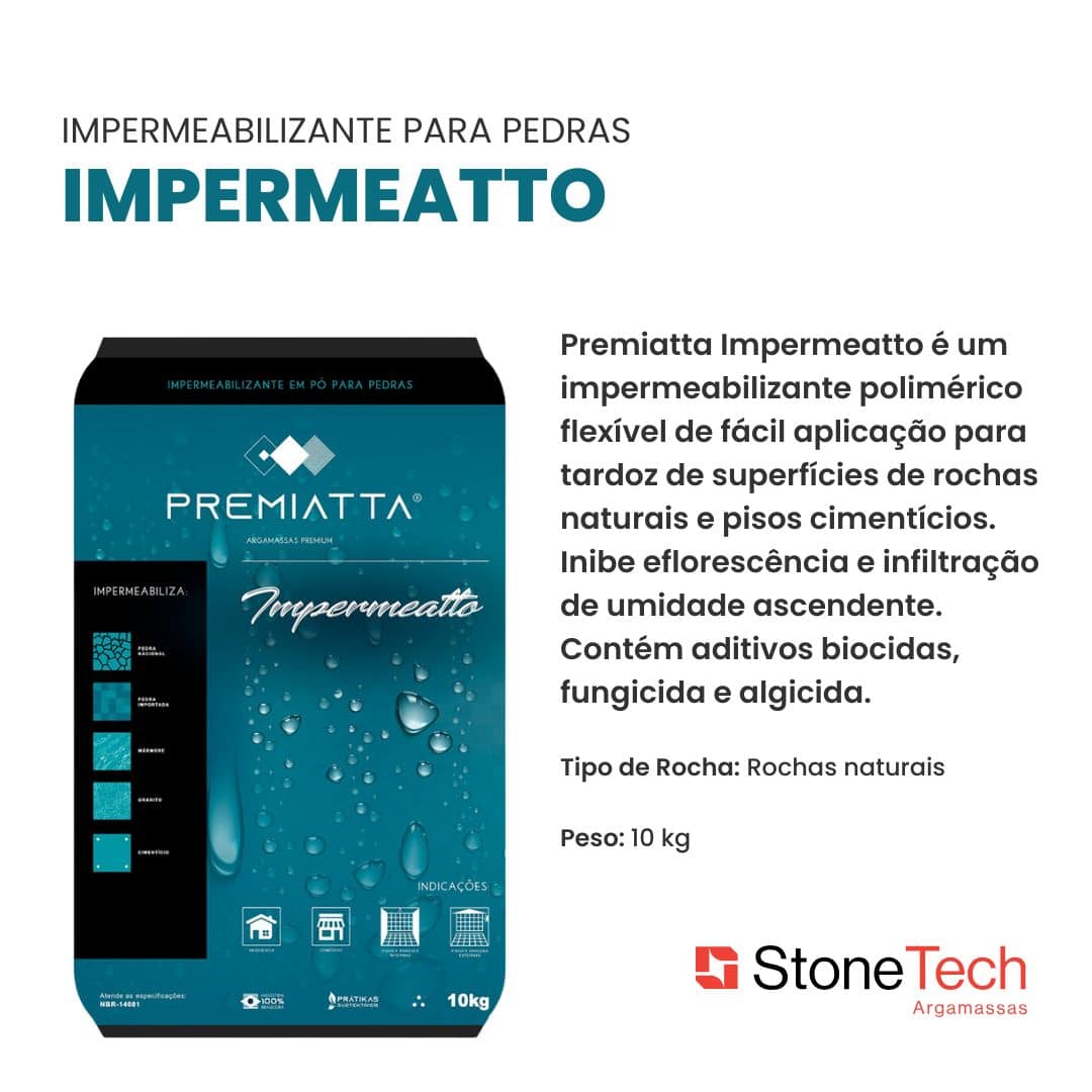 Premiatta Impermeabilizante em Pó Para Verso de Pedras - Imagem 2