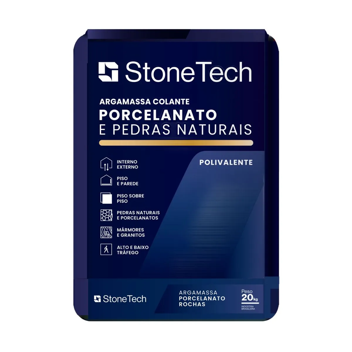 Argamassa Porcelanato Pedras Naturais Polivalente Stone Tech 20kg