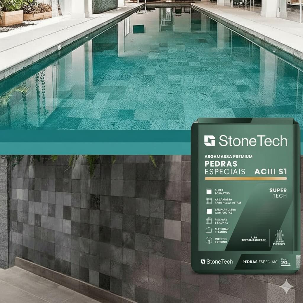 Argamassa Para Pedra Hijau, Hitam, Piscinas StoneTech 20kg - Imagem 3