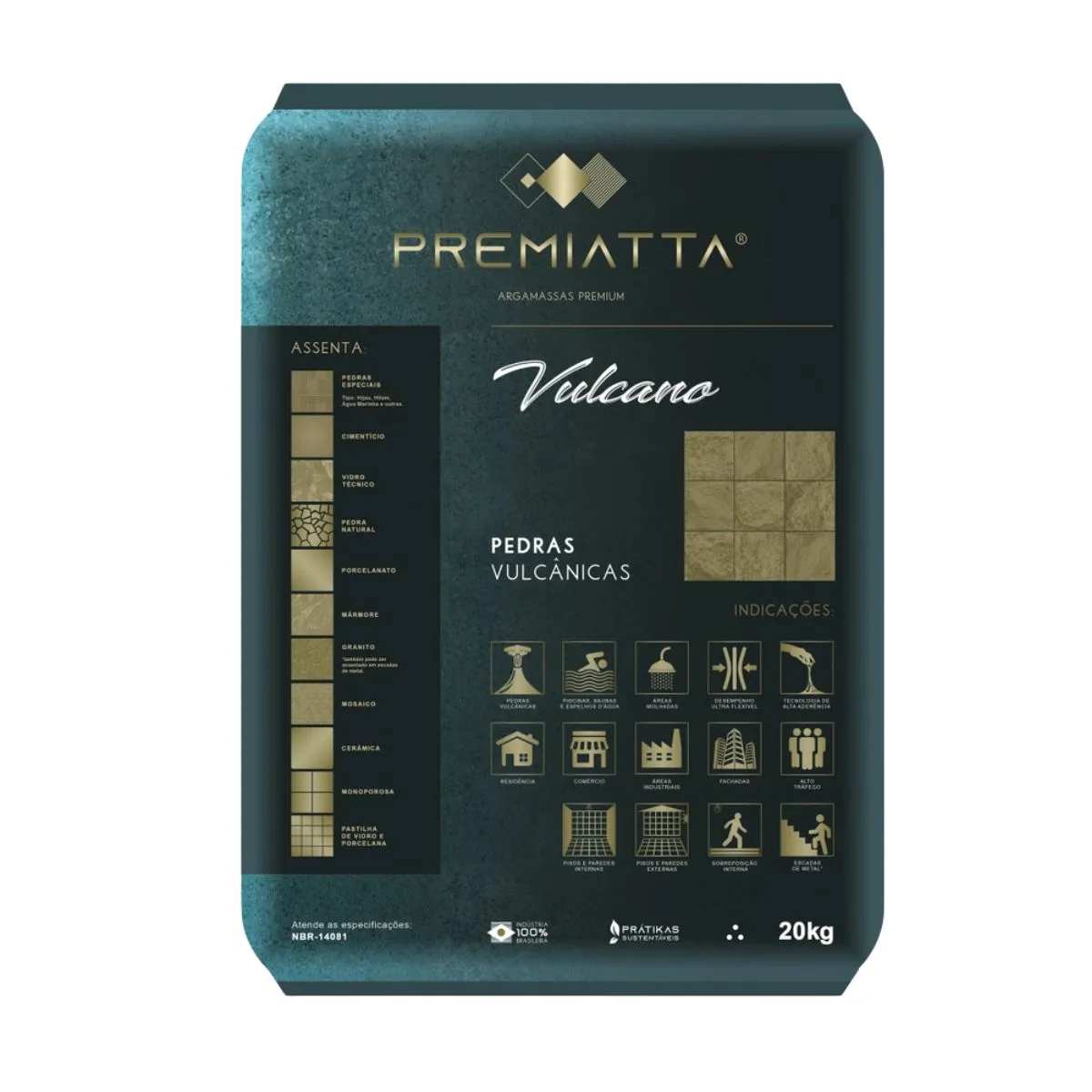 Argamassa Vulcano ACIII S1 Pedras Vulcânicas20 kg