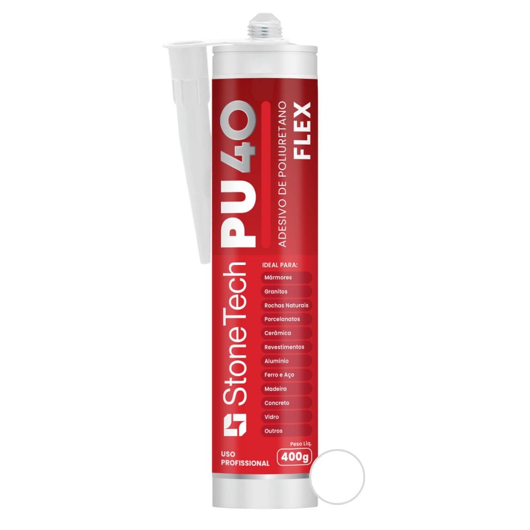 Cola Pu 40 Para Mármore e Granito Flexível | 400g Branco