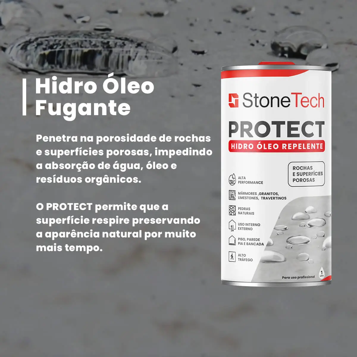 Impermeabilizante Stone Tech Protect Hidro Oleo | 1 Litro - Imagem 3