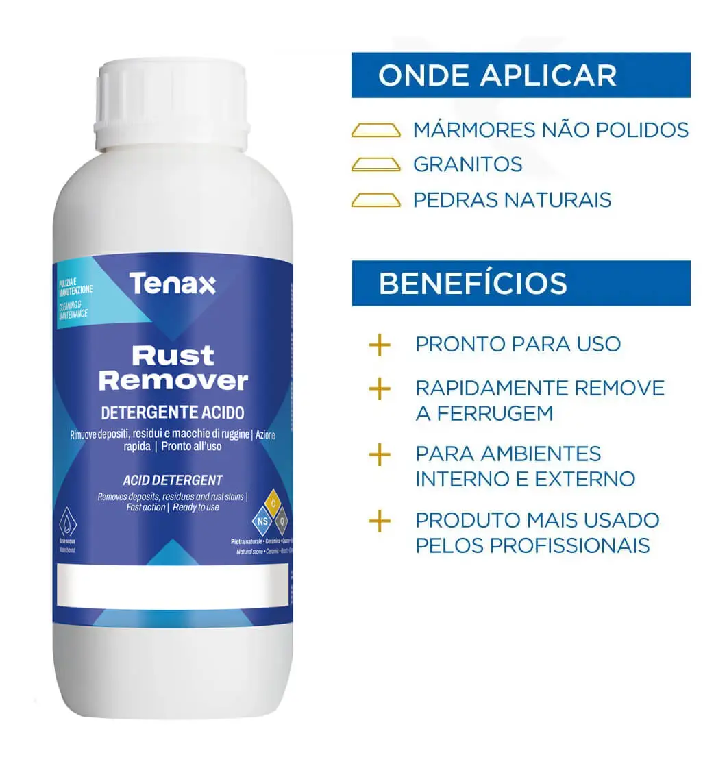 Removedor De Ferrugem Para Pisos Granitos Pedras Naturais Tenax 1 L - Imagem 2