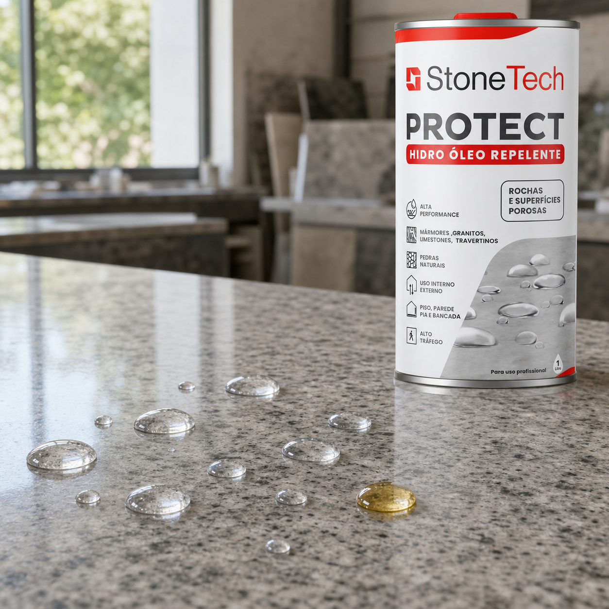 Kit 5 StoneTech Protect 1 L Hidrofugante Mármores Pedras Naturais - Imagem 2