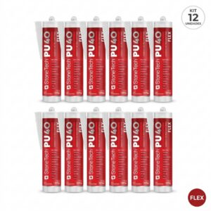 Kit 12 Cola PU 40 Branca Adesivo Selante 400g